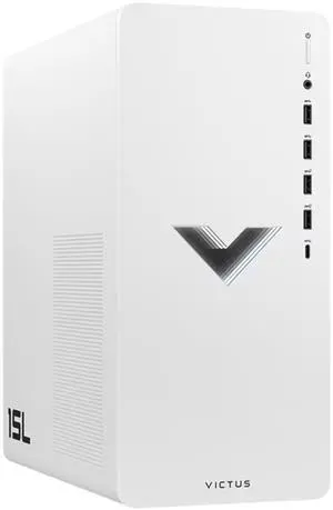 HP Victus 15L TG02-2000T Intel Core i5-14400F 1.8 GHz up to 4.7 GHz 16GB DDR4 512GB SSD Intel Arc 380 Graphics Windows 11 Home Gaming Desktop, White - Minor Scratches and Dents