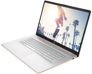 HP 17t-cn300 17.3" HD+ Intel Processor N200 3.2 GHz up to 3.7 GHz 8GB DDR4 256GB PCIe NVMe M.2 SSD Intel UHD Graphics Windows 11 Home Laptop, Pink - 767L1AV-I011