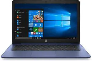 HP Stream 14-cb161wm 14" Intel Celeron N4000 1.1 GHz up to 2.6 GHz 4GB DDR4 32GB eMMC Intel UHD Graphics 600 Windows 10 Home in S mode Laptop, Blue - 6SH03UA
