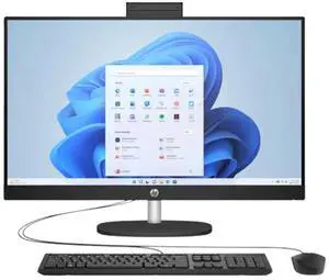 HP 27-cr0000a 27" FHD IPS AMD Ryzen 3 7320U 2.4 GHz up to 4.1 GHz 8GB DDR4 512GB PCIe NVMe M.2 SSD AMD Radeon Graphics Windows 11 Home All-in-One Desktop, Black - 947Q9AV-V003
