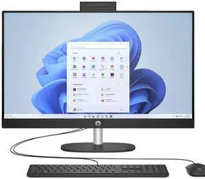 HP 27-cr0000i 27" FHD Intel Core i5-1335U 1.3 GHz up to 4.6 GHz 16GB DDR4 512GB PCIe NVMe M.2 SSD Intel UHD Graphics Windows 11 Home All-in-One Desktop, Black - 946A8AV-V001