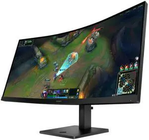 HP OMEN 34c G2 34" WQHD 180Hz Curved Gaming Monitor 21:9, 1ms, 1500R, 2 x 3 W Speaker, Tilt and Height Adjustable, DisplayPort and HDMI - AV4C1AA