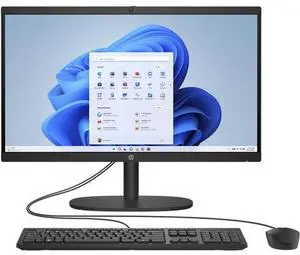 HP 22-DG0020 21.45" FHD Intel Processor N100 0.7 GHz up to 3.4 GHz 8GB DDR5 256GB PCIe NVMe M.2 SSD Intel UHD Graphics Windows 11 Home All-in-One Desktop, Black - 9D083AA