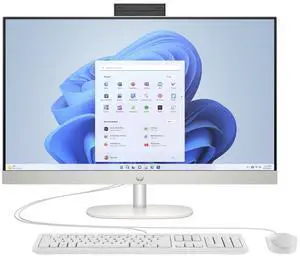 HP 24-CR0010 23.8" FHD All-In-One Desktop AMD Athlon Silver 7120U 2.40 GHz up to 3.50 GHz 8GB LPDDR5-5500 RAM 256GB NVMe M.2 SSD AMD Radeon Graphics Windows 11 Home, White - 7H0U0AA HP 24-CR0010 23.8" FHD All-In-One Desktop AMD Athlon Silver 7120U 2.40 GHz up to 3.50 GHz 8GB LPDDR5-5500 RAM 256GB NVMe M.2 SSD AMD Radeon Graphics Windows 11 Home, White - 7H0U0AA