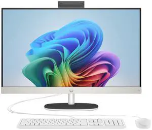 HP 27-CT2000M 27" FHD IPS AMD Ryzen AI 7 350 2.0 GHz up to 5.0 GHz 16GB DDR5 512GB SSD AMD Radeon Graphics Windows 11 Home All-in-One Desktop, White - AQ3R7AV-V001
