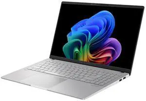 ASUS Vivobook S15 15.6" 3K OLED Snapdragon X Elite X1E-78-100 up to 3.4 GHz 16GB RAM 1TB SSD Qualcomm Adreno Windows 11 Home Laptop, Silver - S5507QAD-PS96