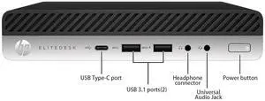 HP EliteDesk 800 G3 Intel Core i7-7700 3.6 GHz up to 4.2 GHz 16 GB DDR4 256 GB SSD+ 512 GB HDD Intel HD Graphics 630 Windows 11 Pro Desktop Mini, Black - Y3A18AV-E010 HP EliteDesk 800 G3 Intel Core i7-7700 3.6 GHz up to 4.2 GHz 16 GB DDR4 256 GB SSD+ 512 GB HDD Intel HD Graphics 630 Windows 11 Pro Desktop Mini, Black - Y3A18AV-E010