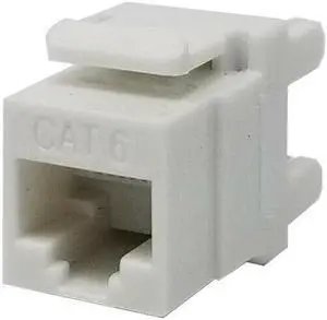 100 Pack Lot Keystone Jack Cat6 White Network Ethernet 110 Punchdown 8P8C 180°
