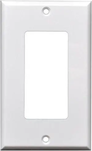 1 Gang Standard Decorator Wall Plate White