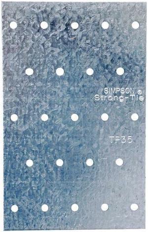 100-Simpson Strong-Tie 3-1/8" X 5" Galv Steel 20 Ga Wood To Wood Tie Plate TP35