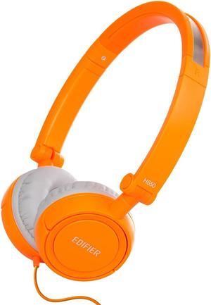 Edifier H650 Hi-Fi On-Ear Headphones - Noise-isolating Foldable and Lightweight Headphone - Fit Adults and Kids - Orange