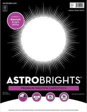 Astrobrights 2202401 8 1/2 x 11 Eclipse Black Pack of 65# Smooth Color  Paper Cardstock - 100 Sheets