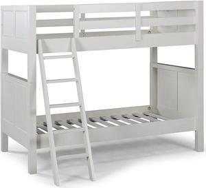 Naples White Twin Over Twin Bunk Bed by Home Styles