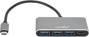 Rocstor Premium USB C Hub, 4 Port USB-C to USB-A and USB-C , Bus Powered USB H