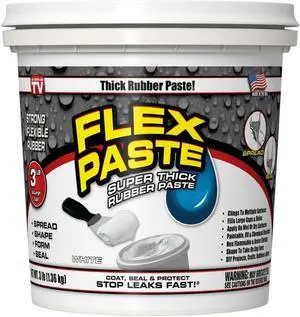 Flex Seal Pfswhtr32 Flex Paste 3 Lb Tub White