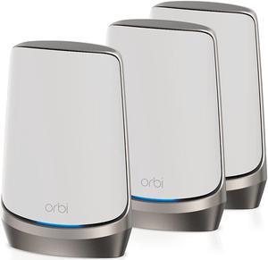 Netgear Orbi Quad-Band Wifi 6E Mesh System (Rbke963) – Router With 2 Satellite Extenders | Coverage Up To 9,000 Sq. Ft, 200 Devices | Axe11000 (Up To 10.8Gbps)