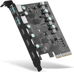 New Pcie To Usb 3.2 Gen 2 Adapter Card With 20 Gbps Bandwidth 5-Port (3X Usb C -2X Usb A) Pci Express Expansion Card Internal Usb Hub Pci-E Add-On Cards Riser For New Pcie To Usb 3.2 Gen 2 Adapter Card With 20 Gbps Bandwidth 5-Port (3X Usb C -2X Usb A) Pci Express Expansion Card Internal Usb Hub Pci-E Add-On Cards Riser For