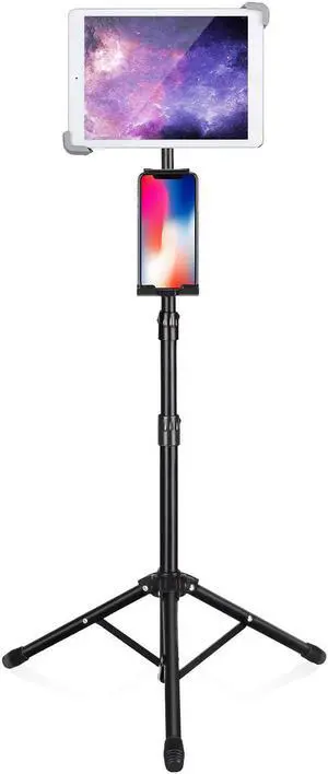 New Ipad Tripod Stand, 65-Inch Height Adjustable Ipad Stand Holder & Ipad Floor Stand With 360° Rotating Ipad Tripod Mount For Ipad, Ipad Air, Ipad Pro 12