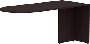 Lorell Essentials Peninsula Desk, Espresso