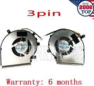 Gpu and Cpu cooling fan for MSI GL62 6QC 6QD 6QE 6QF 3Pin