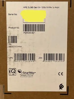 HPE DL385 Gen10 Plus and V2 PCI-e 1-Port Adapter Direct Attach x4 NVMe Retimer