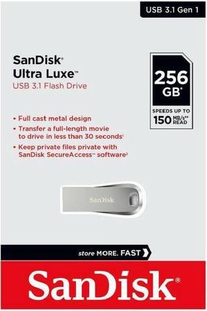 SanDisk Ultra Luxe 256GB SD CZ74 SDCZ74 USB 3.1 150MB/s Flash Drive SDCZ74-256G