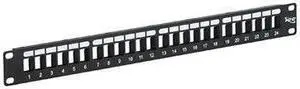 ICC IC107BP241 Patch Panel, Blank, Hd, 24-Port, 1 Rms