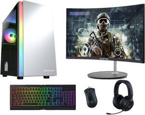 Gaming Computer Bundle | RTX 3060 12GB | i7 | Windows 11 Pro | 16GB RAM | 1TB SSD | Curved Monitor & Razer Keyboard, Mouse, and Headset