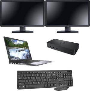 Dell Latitude 7400 Laptop Bundle | i5-8265U | 1TB SSD | 8GB Ram | X2 24" Dell Monitors | Wireless Keyboard and Mouse| D6000 Docking Station