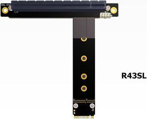 32G/bps PCI-e 16x To M2 M.2 for NVMe Key-M 2230 2242 2260 2280 Riser Card Gen3.0 Cable PCIe x16 Extender with Sata Power Cable