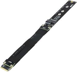 R44SF M.2 NVMe M Key Extension Cable SSD Riser Card Ribbon Line Support M2 to PCI Express 3.0 PCIe X4 Full Speed 32G/Bps(7.87in)