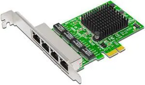 PCI Express Network Card PCIE X1 to 4 Port RJ45 1000Mbps Gigabit Ethernet 10/100/1000M RJ-45 RJ45 LAN Adapter Network Controller