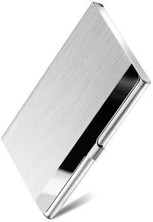 Metal Business Card Holder - Slim Pocket Business Card Case for Men & Women, Stainless Steel IC Cards Storage