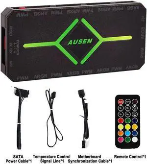 MFC Sync Controller For ARGB(5v 3pin) Lighting & Fan(2510 4pin) Power/PWM, Hub For Connecting/Sync To Motherboard
