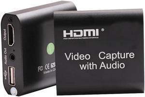 4K 1080P HDMI To USB Video Capture Card Loop Audio Out Mic IN Game Recording Box PC Live Streaming Broadcast Plate