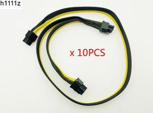 10Pcs Modular PSU Power Supply Cables PCI e Molex 6pin to 2 PCI e 8 pin 6+2pin PCI Express Internal Splitter Ribbon Miner Cable