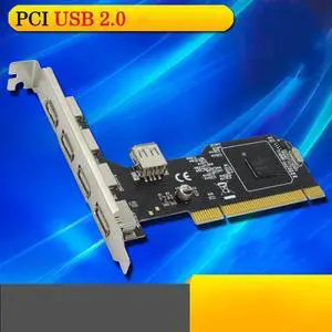 5 Port High Speed USB 2.0 PCI Expansion Card 4 External+1 Internal USB Card