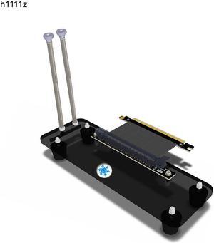 PCI E 3.0 16X Graphics Card Vertical Kickstand Base Bracket with High Speed PCI E Riser Extension Cable DIY ATX Case for Mining