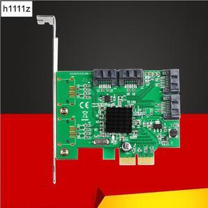 Add On Cards SATA Raid Card PCI Express 4 Ports HyperDuo SATA III RAID Controller Card Marvell 88SE9230 with Low Profile Bracket