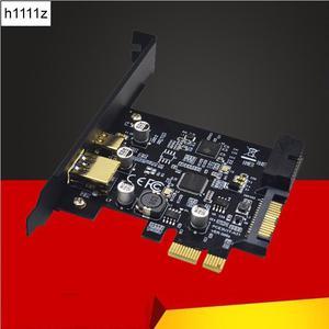 USB 3.0 PCI E Expansion Card Adapter External USB3.0 Port + 2.4A Fast Charge Internal 19pin Header SATA Power PCI E Card