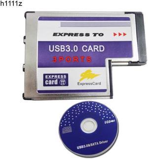 3Port Hidden Inside USB3.0 to Expresscard Express Card 54 54mm Expresscard Laptop Adapter Converter FRESCO LOGIC Chipset FL1100