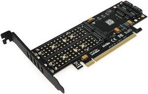 3 in 1 Converter M.2 NVMe SSD NGFF to PCIE X16 Adapter M Key B Key mSATA PCI Express 3.0 NVME M2 SSD m.2 AHCI SATA SSD mSATA