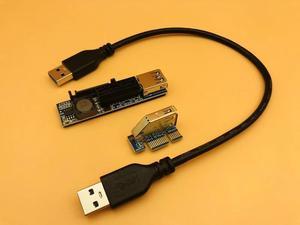 USB 3.0 PCI Express 1X Riser Expansion CardPCI E X1 Extender Cable Power SATA Extension Cord for PC Network Cards Graphics Card