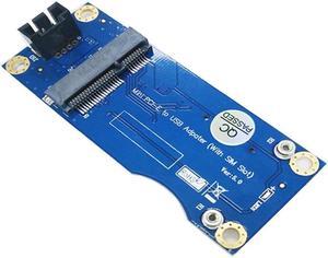 Mini PCI Express PCIE to USB Adapter SIM Card Slot for WWAN/LTE Modul with 9pin USB Cable for Desktop Motherboard