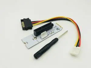 NGFF ETH ETC Graphics Card M.2 Key M to PCI E 1X 4X 8X 16X Riser Card Mining Slot Adapter with LED For BTC LTC Miner Machine