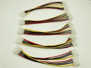 5PCS 4Pin Molex to Double 4pin IDE Female Power Supply Splitter Adapter Cable Computer Power Cable for BTC ETH Miner Mining