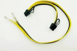 10PCS Dual 8pin(6+2) Splitter Power Cable PCIE Video Card Power Supply Wire 250 Female Terminal 18AWG Cable for BTC Miner Mining