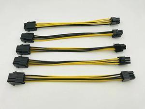 5PCS PCI Express PCIe 6Pin to 6 Pin Power Extension Cable 6Pin Connector Male to Female Graphics Card Power Extension Cable 20CM