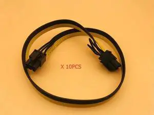 10PCS 6Pin to 8Pin(6+2) Cable 60CM Server Power Conversion Board Graphic Card Module Wire Cable Splitter Cables for Miner Mining