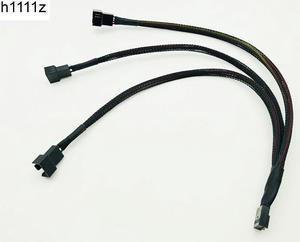 4Pin Splitter Cable 1 to 3 PWM 4P Female to 3/4 Pin PWM Fan Adapter for Computer Case Fan CPU Fan Mining Cooling Fans Hub Cable